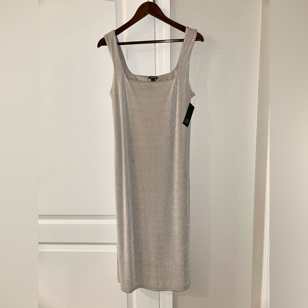 NWT Wild Fable Elegant Gray Sleeveless Dress Size Large